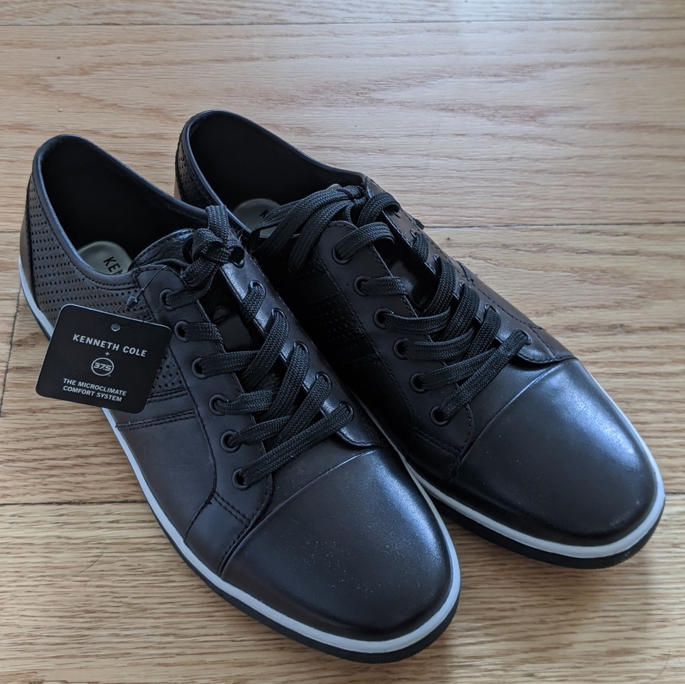 NWT Kenneth Cole black leather sneakers 7